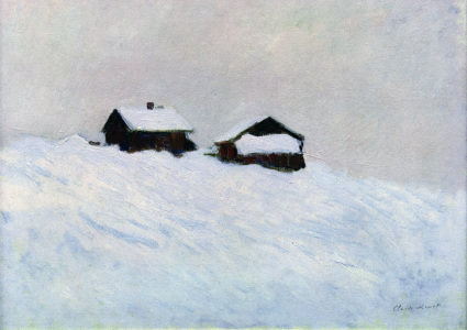 Bild-Nr: 30004212 C.Monet, Häuser im Schnee in Norwegen Erstellt von: Monet, Claude
