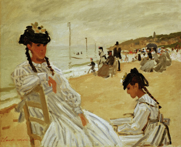 Bild-Nr: 30004222 Monet / On the beach in Trouville / 1870 Erstellt von: Monet, Claude