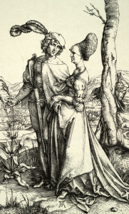 Bild-Nr: 30004324 A.Dürer / Nobleman and lady.. / c.1496 Erstellt von: Dürer, Albrecht