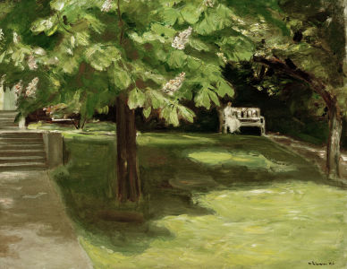 Bild-Nr: 30004418 M.Liebermann, Garden bench... / painting Erstellt von: Liebermann, Max