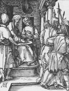 Bild-Nr: 30004556 Pilate washes his hands / Dürer / c1509 Erstellt von: Dürer, Albrecht