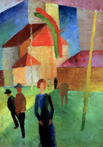 Bild-Nr: 30005086 August Macke, Beflaggte Kirche Erstellt von: Macke, August