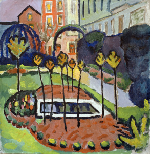 Bild-Nr: 30005250 Garden with pool / August Macke / 1912 Erstellt von: Macke, August