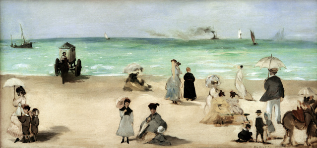 Bild-Nr: 30005378 E.Manet, Beach of Boulogne-sur-Mer Erstellt von: Manet, Edouard