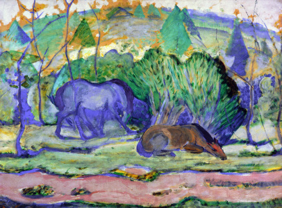 Bild-Nr: 30005592 Franz Marc / Horse in a landscape Erstellt von: Marc, Franz