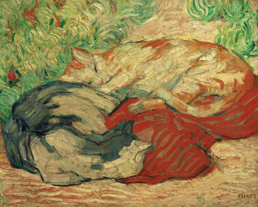 Bild-Nr: 30005620 F.Marc, Cats on a red blanket / 1909/10 Erstellt von: Marc, Franz