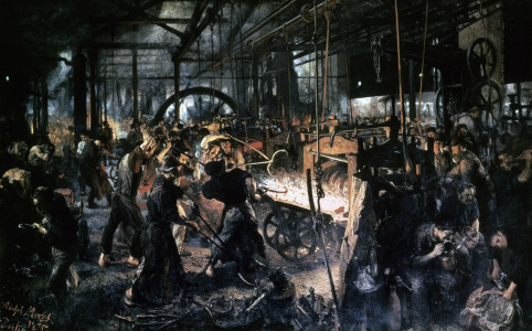 Bild-Nr: 30005744 Menzel / Iron Rolling Mill / Paint./1875 Erstellt von: von Menzel, Adolph Friedrich Erdmann
