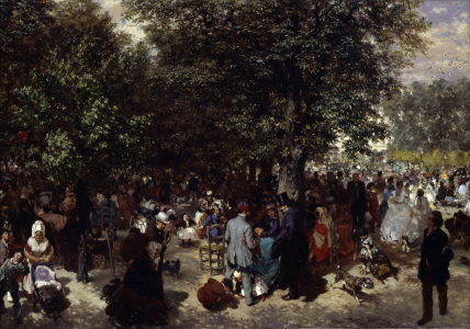 Bild-Nr: 30005762 A.v.Menzel, Afternoon in the Tuileries Erstellt von: von Menzel, Adolph Friedrich Erdmann