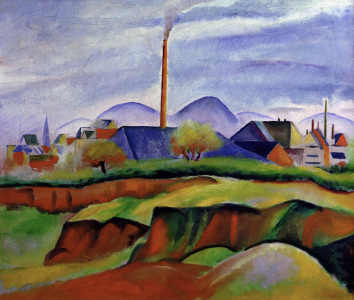 Bild-Nr: 30006022 August Macke, Landschaft mit Fabrik Erstellt von: Macke, August