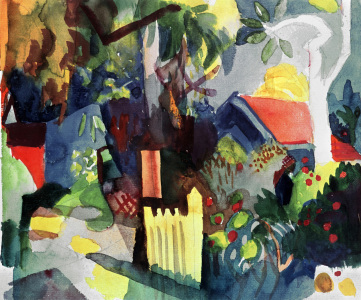 Bild-Nr: 30006114 A.Macke / Landscape with Tree / 1914 Erstellt von: Macke, August