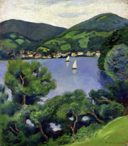 Bild-Nr: 30006158 August Macke / View of Lake Tegern Erstellt von: Macke, August