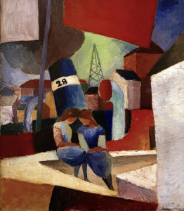 Bild-Nr: 30006214 A.Macke, Hafenbild...Duisburger Hafen Erstellt von: Macke, August