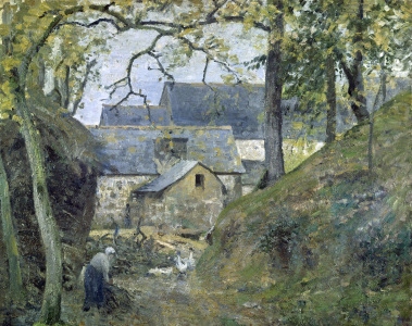 Bild-Nr: 30006346 Pissarro/ Ferme a Montfoucault/ 1874 Erstellt von: Pissarro, Camille