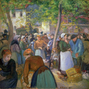 Bild-Nr: 30006408 Pissarro / The poultry market / 1885 Erstellt von: Pissarro, Camille