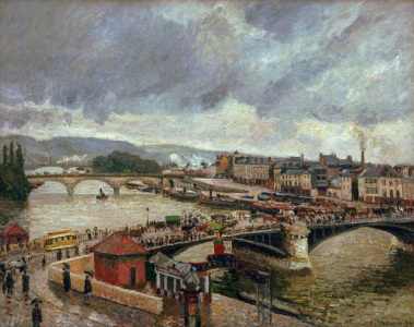 Bild-Nr: 30006410 C.Pissarro, Große Brücke, Rouen, Regen Erstellt von: Pissarro, Camille