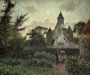 Bild-Nr: 30006418 C. Pissarro / The Church in Knocke Erstellt von: Pissarro, Camille