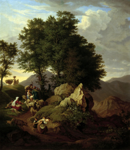 Bild-Nr: 30006970 Richter / Shepherds at Devotional / 1833 Erstellt von: Richter, Ludwig