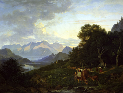 Bild-Nr: 30006990 L.Richter, Salzburg landscape /1830 Erstellt von: Richter, Ludwig
