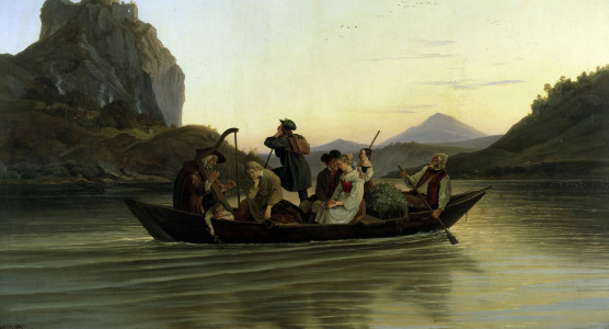 Bild-Nr: 30007004 Ludwig Richter / Crossing the Elbe /1837 Erstellt von: Richter, Ludwig