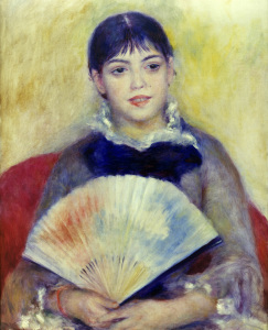 Bild-Nr: 30007018 Renoir / Woman with fan / c.1880 Erstellt von: Renoir, Pierre-Auguste