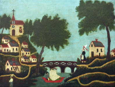 Bild-Nr: 30007280 H.Rousseau / Landcape with bridge Erstellt von: Rousseau, Henri Julien Felix