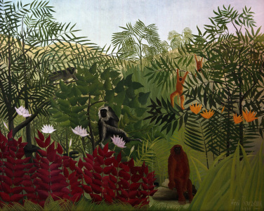 Bild-Nr: 30007294 H.Rousseau / Tropical Forest with monkey Erstellt von: Rousseau, Henri Julien Felix