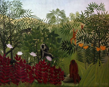 Bild-Nr: 30007294 H.Rousseau / Tropical Forest with monkey Erstellt von: Rousseau, Henri Julien Felix