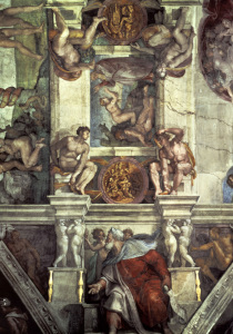 Bild-Nr: 30007308 Michelangelo / Creation of Eve, Ezekiel Erstellt von: Buonarroti, Michelangelo (Michelangelo di Lodovico Buonarroti Simoni)