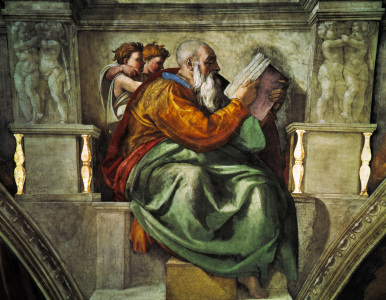 Bild-Nr: 30007324 Michelangelo / Prophet Zacharias / 1509 Erstellt von: Buonarroti, Michelangelo (Michelangelo di Lodovico Buonarroti Simoni)