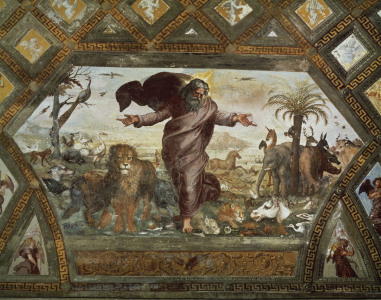 Bild-Nr: 30007367 Raphael /The Creation of Animals /c.1515 Erstellt von: Raffaello Santi (Raffael)