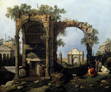 Bild-Nr: 30007377 Canaletto / Capriccio and classical ruin Erstellt von: Canal, Giovanni Antonio & Bellotto, Bernardo