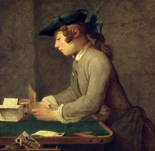 Bild-Nr: 30007439 Chardin / Building House of Cards / 1737 Erstellt von: Chardin, Jean Siméon