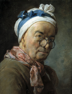 Bild-Nr: 30007473 Chardin / Self-Portr.w.Pince-Nez / 1771 Erstellt von: Chardin, Jean Siméon