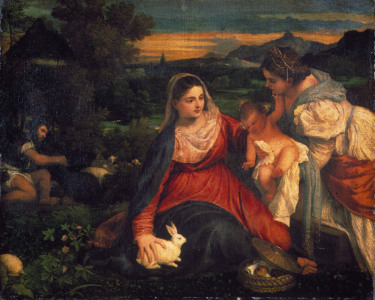 Bild-Nr: 30007477 Tizian, Maria mit Kaninchen / Gem. Erstellt von: Vecellio, Tiziano