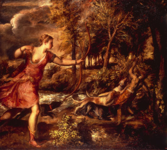 Bild-Nr: 30007497 Titian / The Death of Actaeon / 1559 Erstellt von: Vecellio, Tiziano