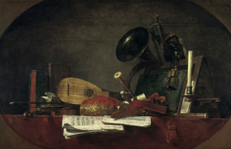 Bild-Nr: 30007517 Chardin / Attributes of Music / Painting Erstellt von: Chardin, Jean Siméon
