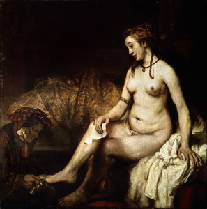 Bild-Nr: 30007531 Bathsheba Bathing / Rembrandt / 1654 Erstellt von: Rembrandt Harmenszoon van Rijn