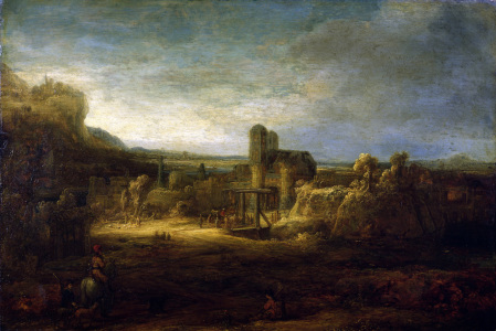 Bild-Nr: 30007579 Rembrandt / Landscape with Drawbridge Erstellt von: Rembrandt Harmenszoon van Rijn