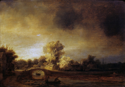 Bild-Nr: 30007703 Rembrandt,  Landschaft mit Steinbrücke Erstellt von: Rembrandt Harmenszoon van Rijn
