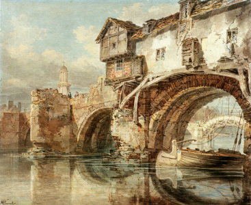 Bild-Nr: 30008101 W.Turner, Old Welsh Bridge in Shrewsbury Erstellt von: Turner, Joseph Mallord William