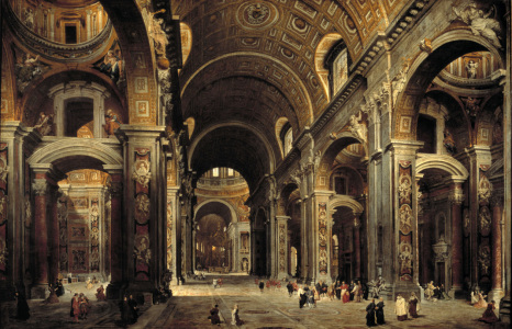 Bild-Nr: 30008347 Rome / St.Peter / Paint.by Pannini /1730 Erstellt von: Pannini, Giovanni Paolo