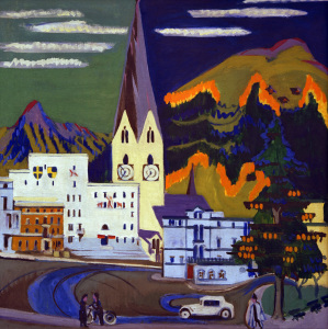 Bild-Nr: 30008417 E.L.Kirchner, Rathaus Davos Platz Erstellt von: Ernst Ludwig Kirchner