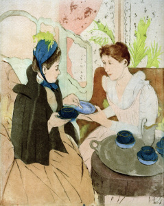 Bild-Nr: 30008747 Cassatt / The Visit / Etching Erstellt von: Cassatt, Mary