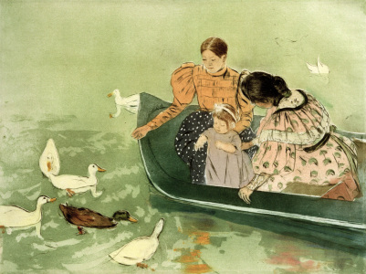 Bild-Nr: 30008789 M.Cassatt, Feeding the Ducks Erstellt von: Cassatt, Mary