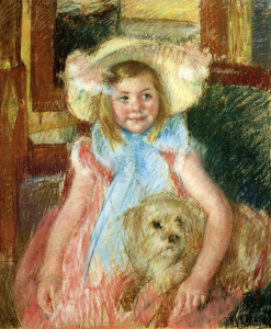 Bild-Nr: 30008805 Cassatt / Sara holding her dog / c. 1901 Erstellt von: Cassatt, Mary