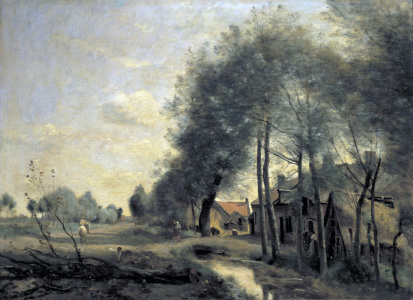 Bild-Nr: 30008885 C. Corot / Road of Sin-le-Noble / 1873 Erstellt von: Corot, Jean Baptiste Camille