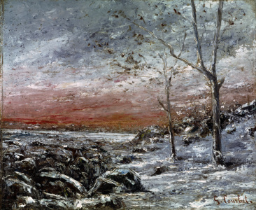 Bild-Nr: 30009027 Courbet / Winter landscape / Painting Erstellt von: Courbet, Gustave