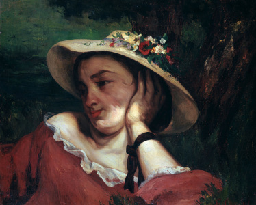 Bild-Nr: 30009031 Courbet / Head of a Girl / Painting 1857 Erstellt von: Courbet, Gustave