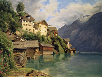 Bild-Nr: 30009078 Ansicht von Hallstatt /Gem.v.Waldmüller Erstellt von: Waldmüller, Ferdinand Georg