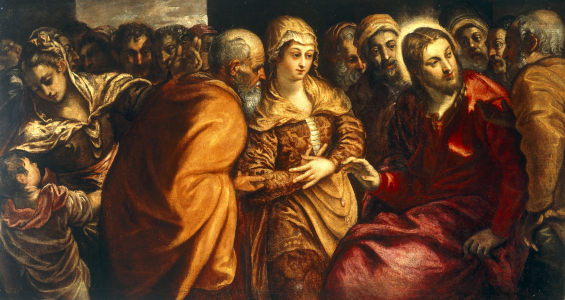 Bild-Nr: 30009570 J.Tintoretto / Christ and Adulteress Erstellt von: Tintoretto, Jacopo